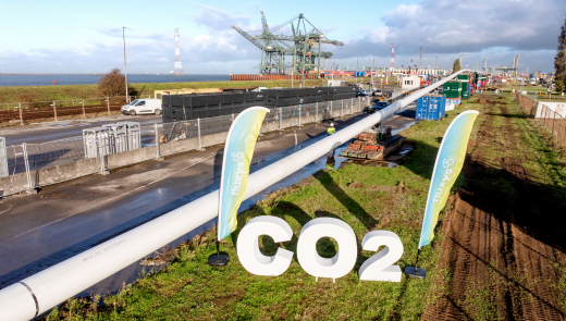 CO2 pipeline network in construction