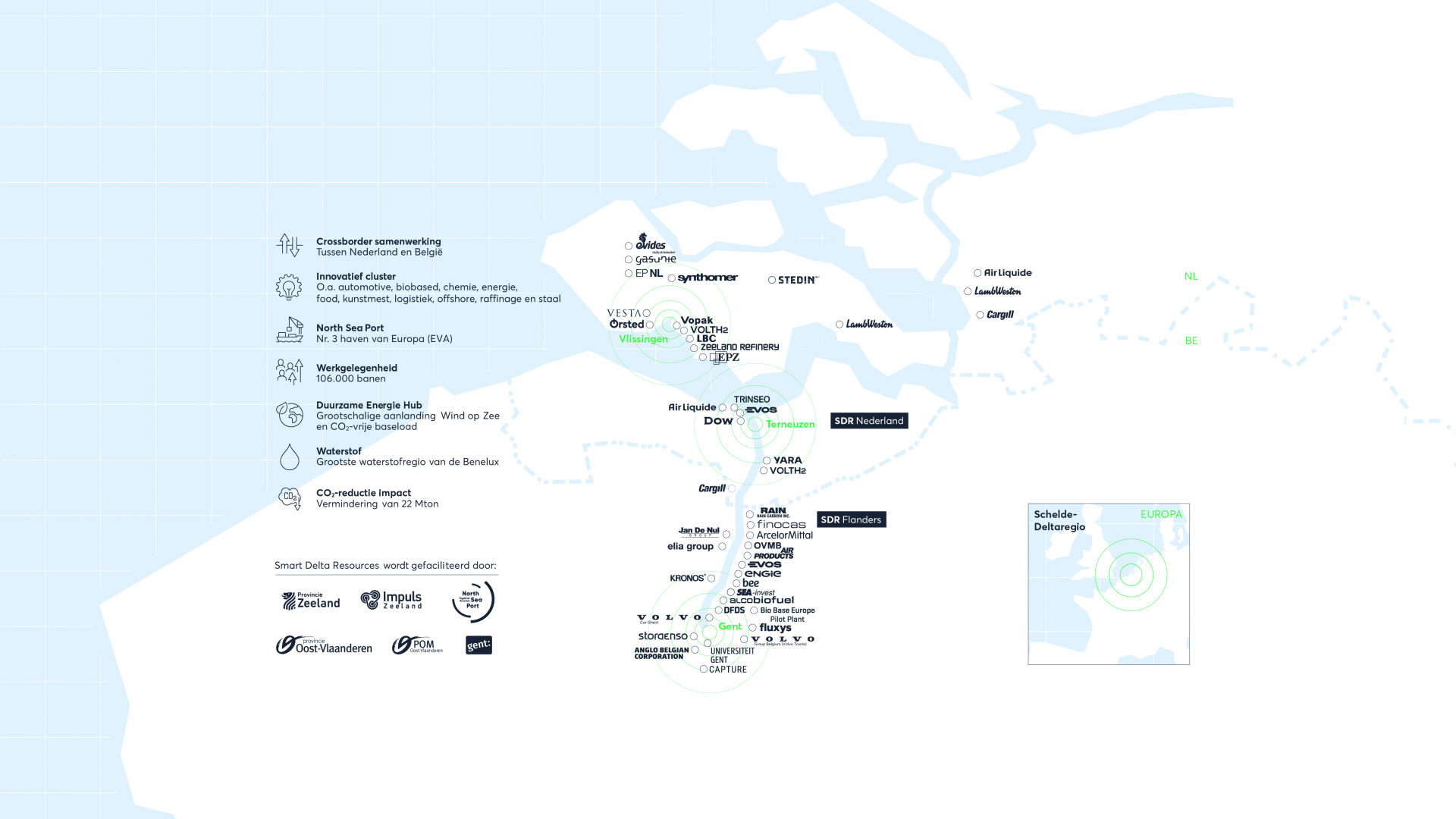 Overzicht Schelde-Deltaregio Smart Delta Resources